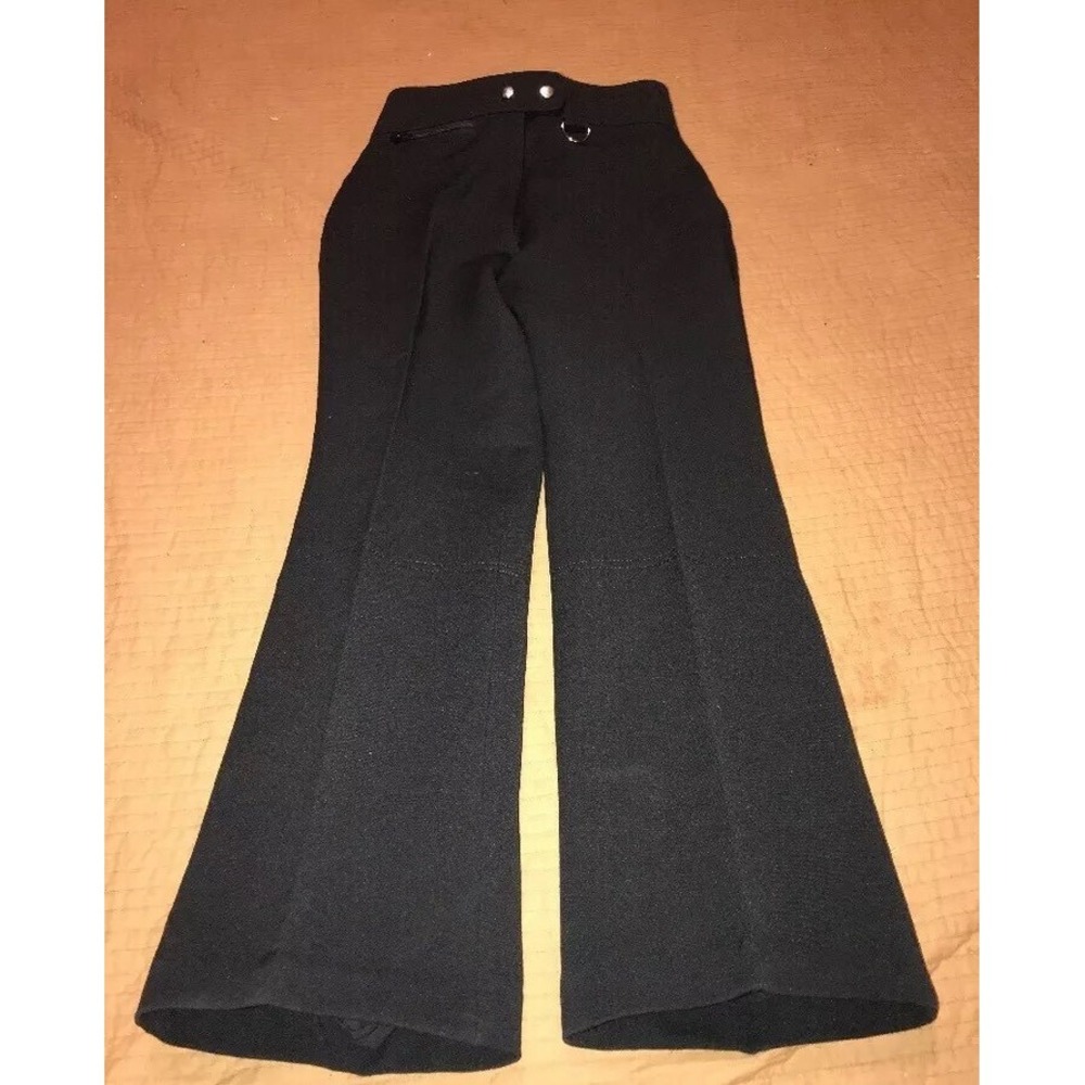 Chalet Women's Black Ski‎ Snowboard Pants sz 10 Stirrups Wool Blend
